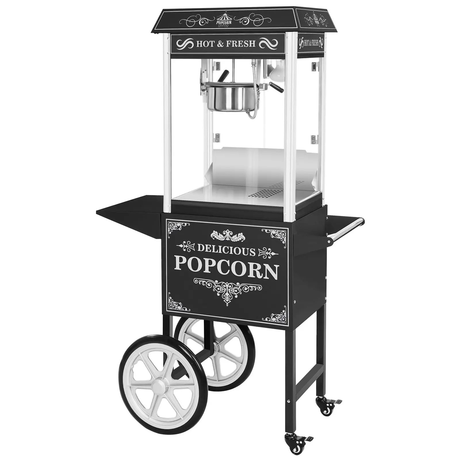 Popcornkone kärryllä, Musta - Tampere